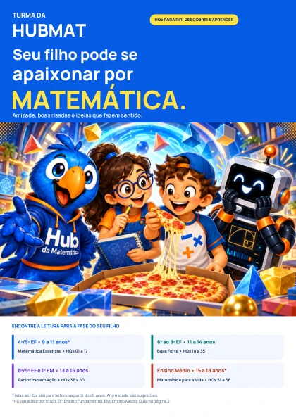 Capa da revista catálogo Turma da HUBMAT: HQs para rir, descobrir e aprender